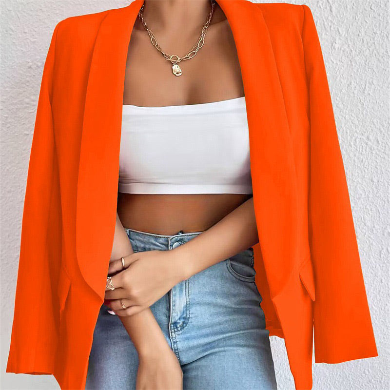 Veste de costume unie pour femme