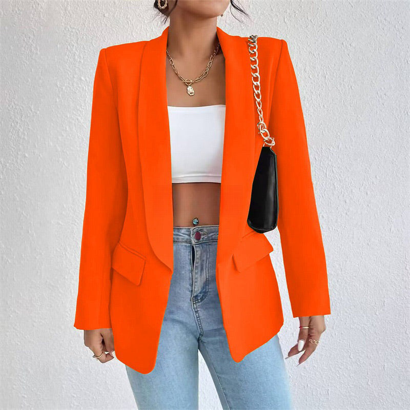 Veste de costume unie pour femme
