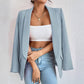 Veste de costume unie pour femme