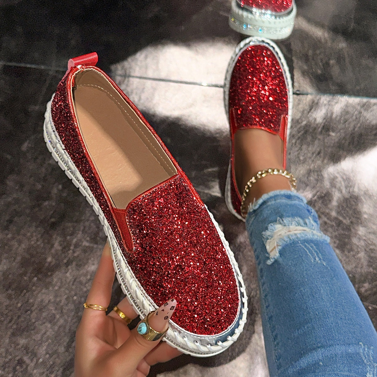 👟 62% DE RÉDUCTION! 🚶‍♀️ Chaussures Slip-On Décontractées pour Femme – Confortables, Légères & Faciles à Enfiler pour le Quotidien 🌸