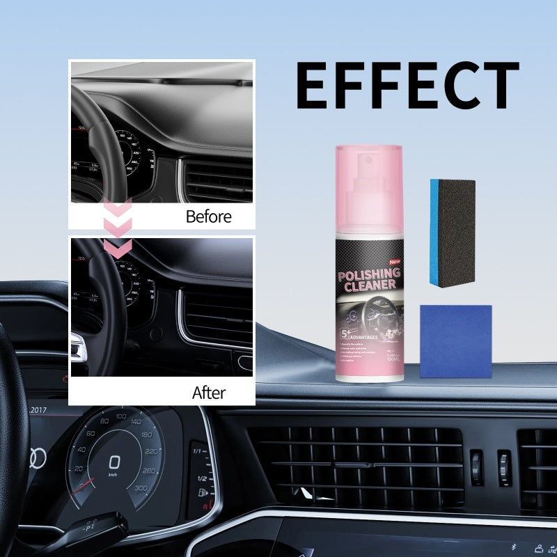 💥 50 % de réduction ! ✨ Nettoyant et polish pour l'intérieur de la voiture – ravive la couleur et redonne de l'éclat. Élimine la poussière, la saleté et les dépôts. Pour le cuir, le vinyle et les matières plastiques. Non toxique. 🚗