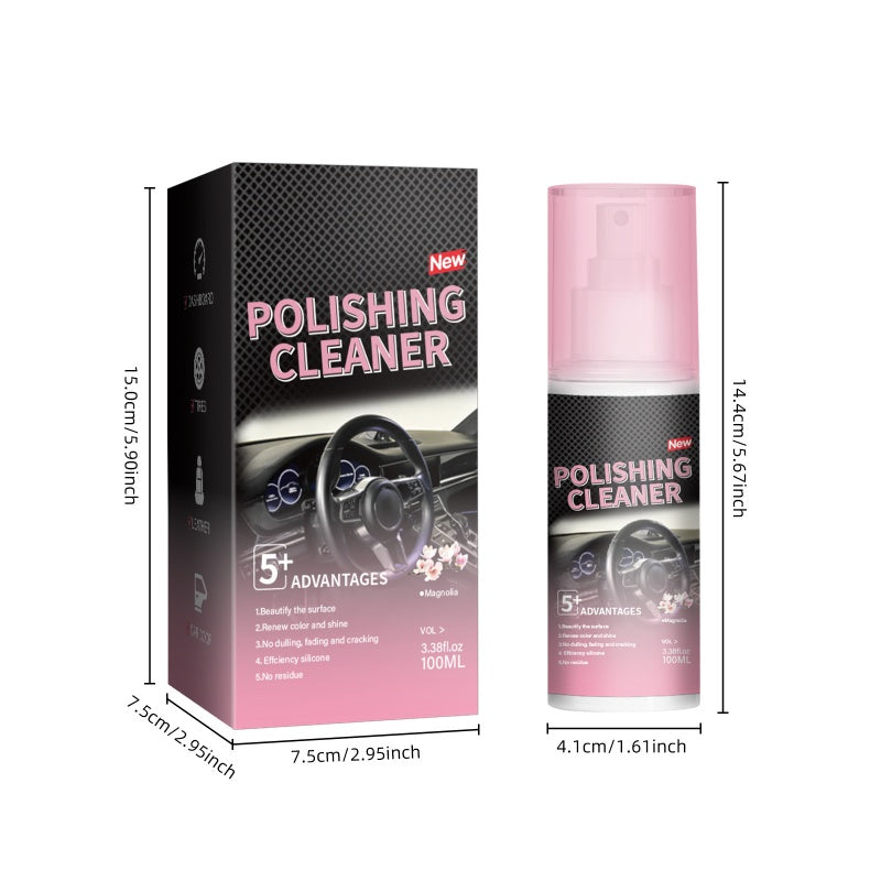 💥 50 % de réduction ! ✨ Nettoyant et polish pour l'intérieur de la voiture – ravive la couleur et redonne de l'éclat. Élimine la poussière, la saleté et les dépôts. Pour le cuir, le vinyle et les matières plastiques. Non toxique. 🚗
