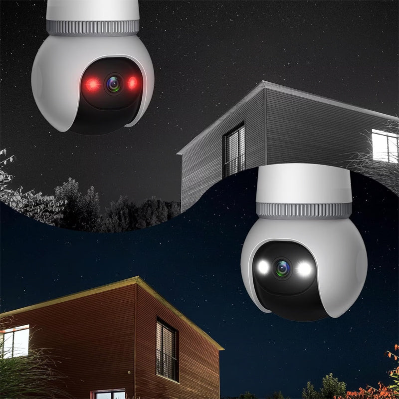 ✨Surveillance intelligente à 360° : caméra sans fil HD intégrée à une ampoule, contrôlable via une application et dotée d'une vision nocturne en couleur