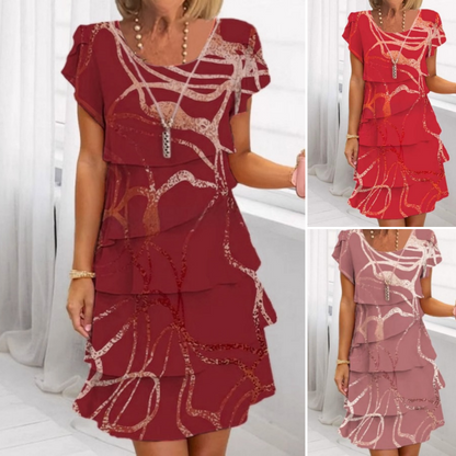📢📢50 % DE RÉDUCTION !!⏰Robe élégante à volants pour femmes