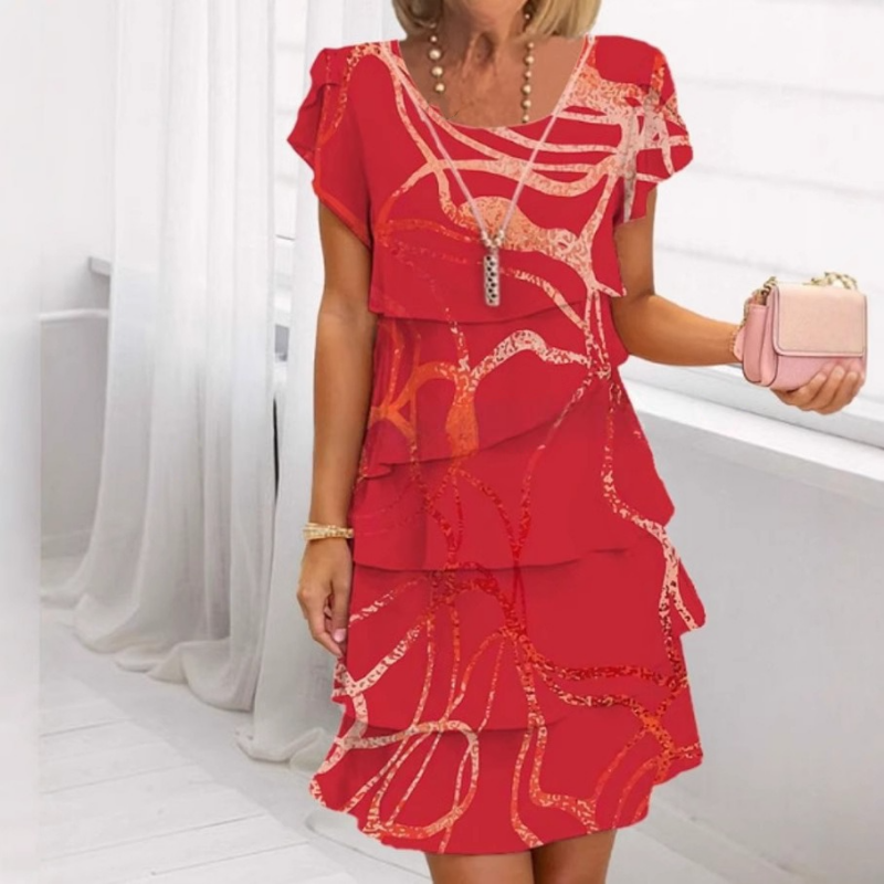 📢📢50 % DE RÉDUCTION !!⏰Robe élégante à volants pour femmes