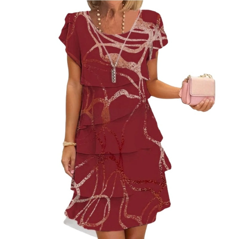 📢📢50 % DE RÉDUCTION !!⏰Robe élégante à volants pour femmes