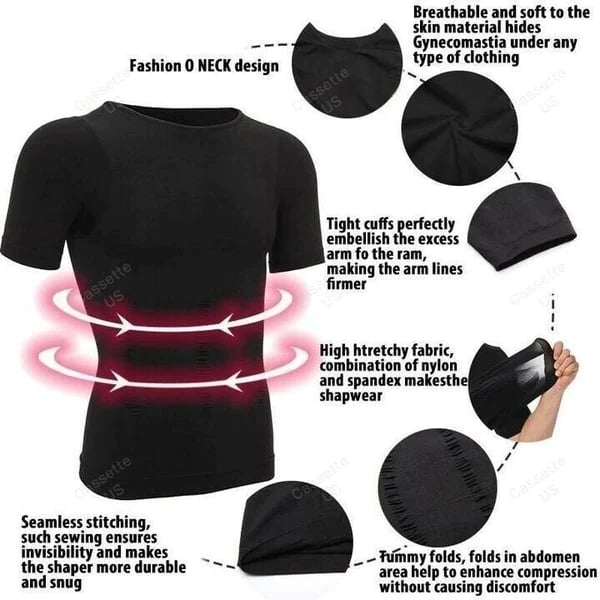 T-shirt amincissant avec technologie rafraîchissante pour hommes