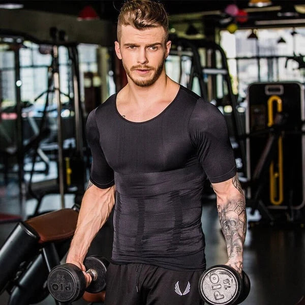 T-shirt amincissant avec technologie rafraîchissante pour hommes