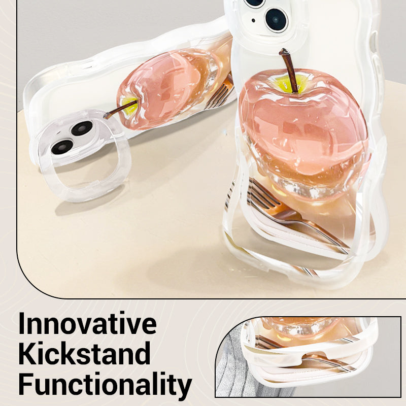 Coque de téléphone transparente motif pomme pour iPhone