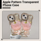 Coque de téléphone transparente motif pomme pour iPhone