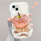 Coque de téléphone transparente motif pomme pour iPhone