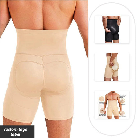 Sous-vêtement Gainant pour Hommes à Taille Haute avec Effet Rehausseur de Fessier