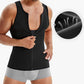 Gilet d'entraînement avec effet ventre plat et fermeture éclair pour homme