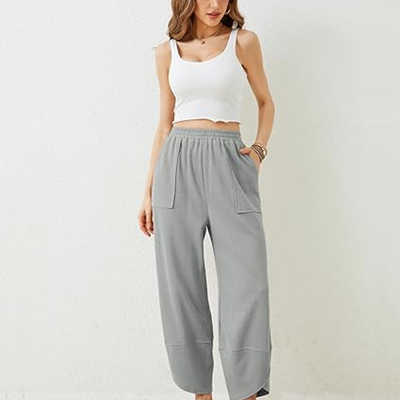 🎉Hot Sale 49% OFF🎉Pantalon décontracté à neuf points pour femme, très élastique et respirant 💕 ample et confortable 💕