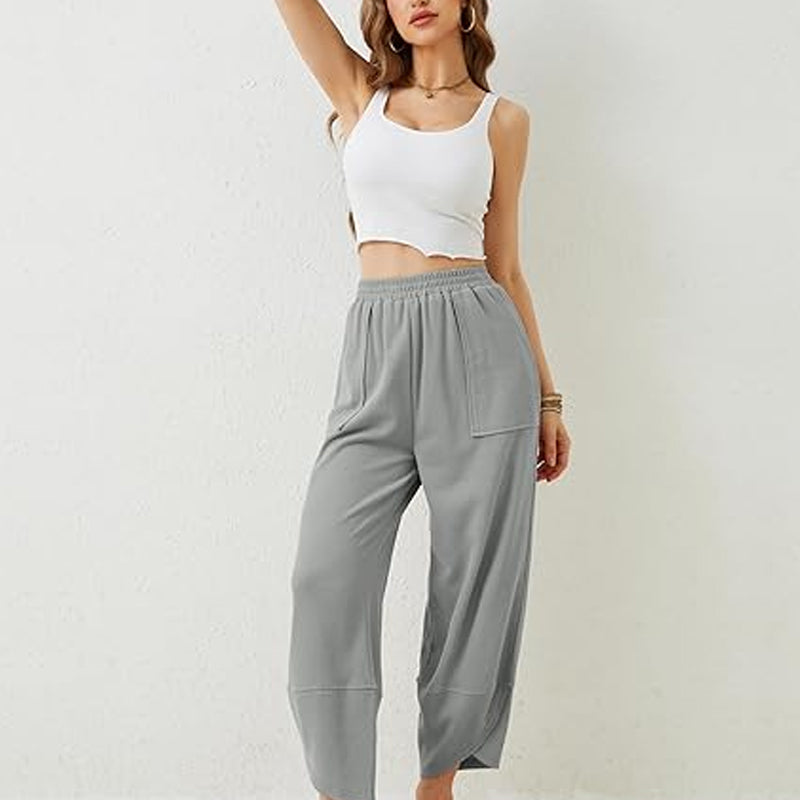 🎉Hot Sale 49% OFF🎉Pantalon décontracté à neuf points pour femme, très élastique et respirant 💕 ample et confortable 💕
