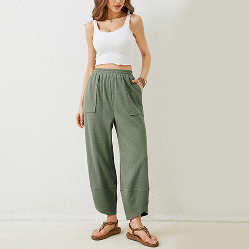 🎉Hot Sale 49% OFF🎉Pantalon décontracté à neuf points pour femme, très élastique et respirant 💕 ample et confortable 💕