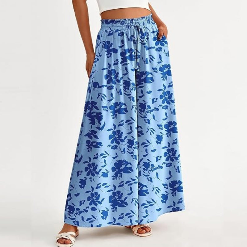 💖Nouveautés : soldes exceptionnelles, 50 % de réduction💕Pantalon large à taille haute à imprimé floral🌺