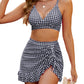👙2025 Nouveau Type 49% DE RÉDUCTION💥Ensembles de bikinis taille haute Femmes Contrôle de l'abdomen Gingham