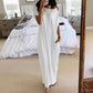 Best-seller de la saison à -50 % 🔥 Robe longue décontractée d'été pour femme, ample, à manches courtes et unie