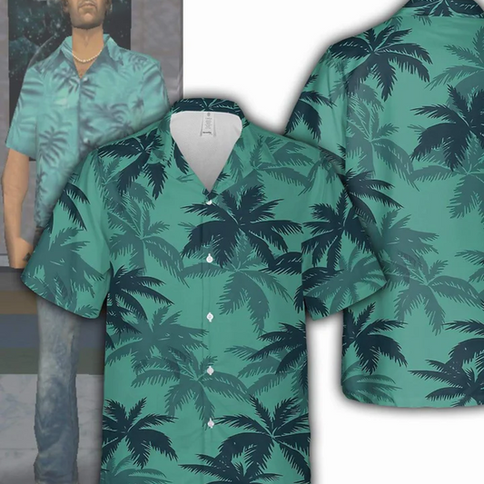 Chemise ou pantalon à imprimé tropical pour homme 