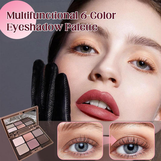 Palette d'ombres à paupières multifonctionnelle 6 couleurs