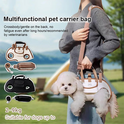 🐶Heißer Verkauf🎒 Tragbare, atmungsaktive 2-in-1-Haustiertragetasche – Tragetuch + Rucksack | Überall und jederzeit!