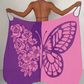 Cache-maillot de bain imprimé papillon pour femme