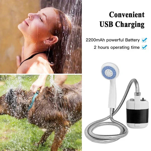 🚿 Douche de Camping Portable – Débit Réglable & Nettoyage Facile en Plein Air !