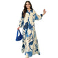 💎 60% DE RÉDUCTION ! 💎 Robe Longue à Col V pour Femmes – Imprimé Floral Abstrait, Tissu Fluide & Parfaite pour l’Été