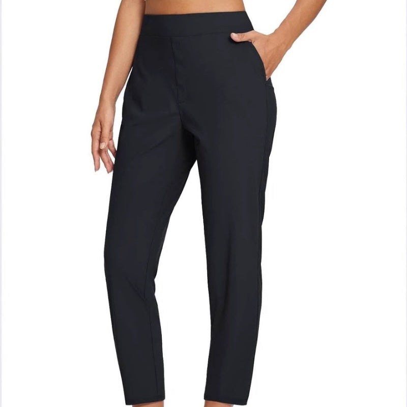 🔥⏳OFFRE LIMITÉE -50%🌞Pantalon taille haute femme avec poches zippées 👖 – Tissu extensible dans les 4 sens, effet ventre plat, respirant et séchage rapide, 6 couleurs, tailles S à 3XL