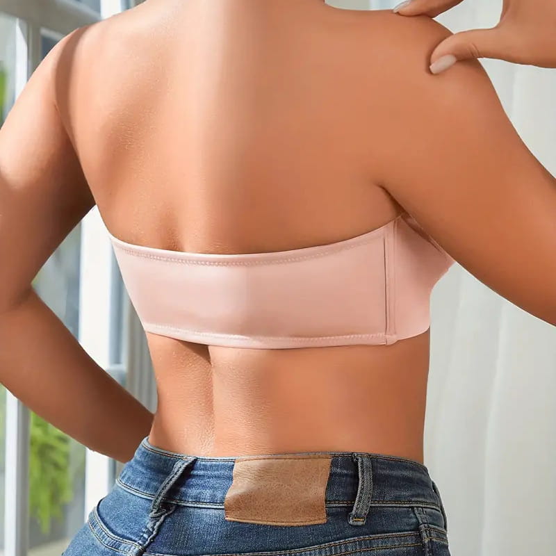 Soutien-gorge push-up sans bretelles et sans armatures à fermeture avant pour femme