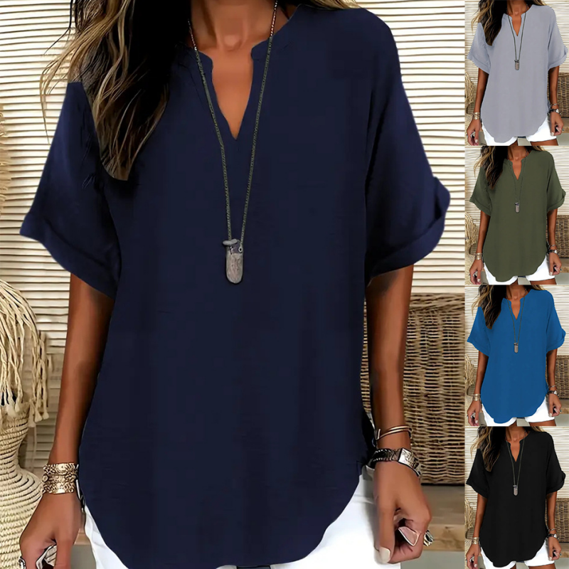 👕 50% DE RÉDUCTION ! Top Ample et Polyvalent – Look Décontracté pour Toutes Occasions 🛍️🌟【Stock Limitée】
