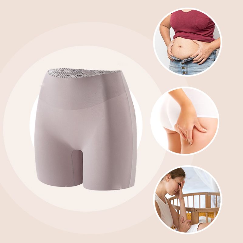 Culotte taille haute en soie glacée pour femmes avec effet ventre plat et galbant des fesses