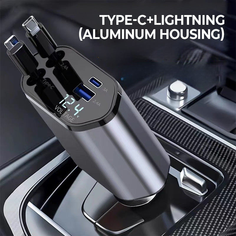 Chargeur rapide 4 en 1 et chargeur de voiture rétractable