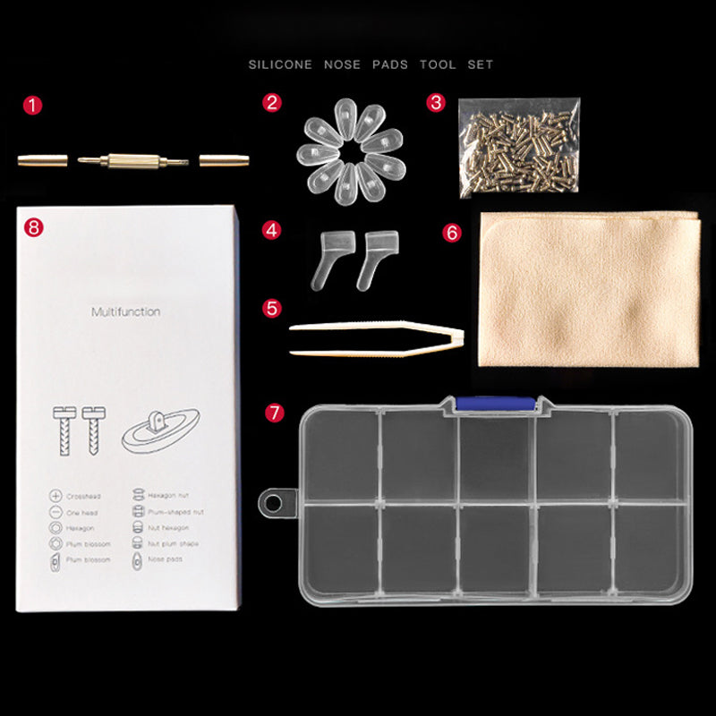 🔥NOUVELLE VENTE CHAUD 2026🔥Kit de réparation pour plaquettes nasales de lunettes