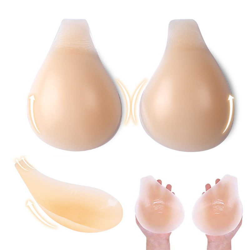 Soutien-gorge push-up invisible réutilisable avec couche adhésive.
