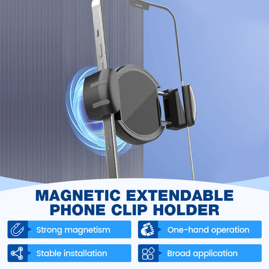 Support de téléphone magnétique extensible à clip