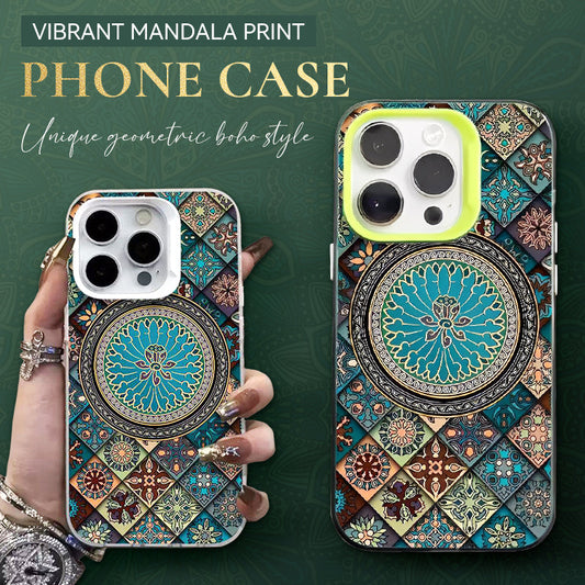 Coque de Téléphone à Imprimé Mandala Vibrant
