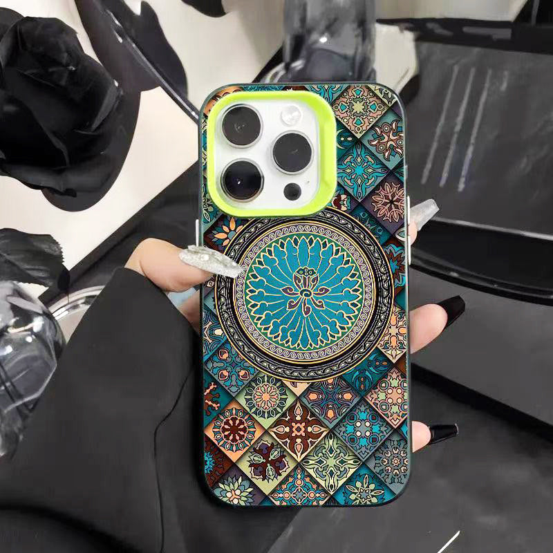 Coque de Téléphone à Imprimé Mandala Vibrant