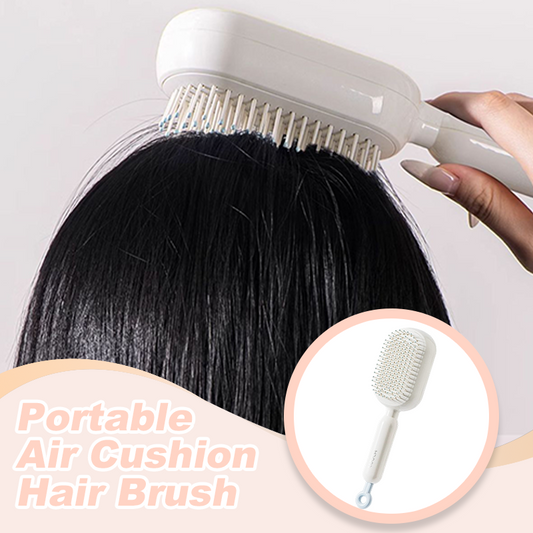 Brosse à cheveux portable à coussin d’air