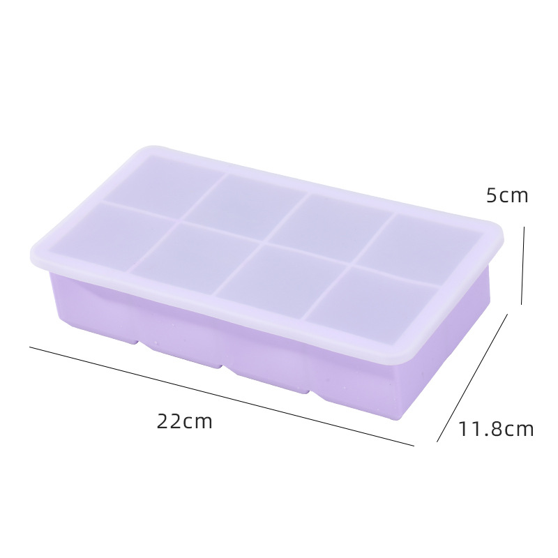 Moule à glaçons en silicone avec couvercle étanche