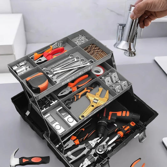 Boîte à outils pliable à 3 niveaux