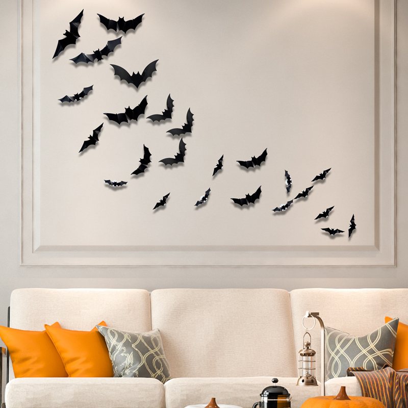 🦇50 % DE RÉDUCTION POUR UNE DURÉE LIMITÉE ! ⏰Décoration murale LED chauve-souris 3D pour Halloween 🦇