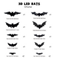 🦇50 % DE RÉDUCTION POUR UNE DURÉE LIMITÉE ! ⏰Décoration murale LED chauve-souris 3D pour Halloween 🦇
