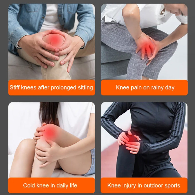 Genouillère thermique antidérapante à l’armoise à structure en points