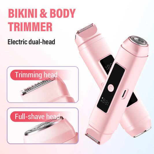 Tondeuse électrique à double tête pour bikini et corps