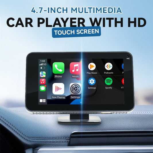 Lecteur Multimédia pour Voiture 4,7" – Écran Tactile HD, Bluetooth 5.0 & Caméra de Recul USB 🚗🎧