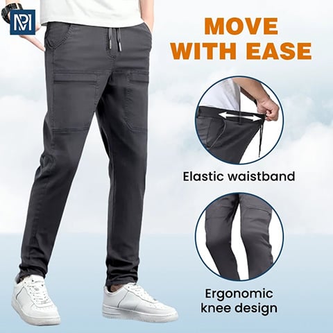 👖50 % DE RÉDUCTION🛠️MultiPants – Pantalon cargo durable avec de multiples poches et une grande élasticité