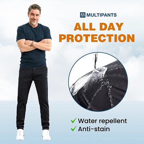 👖50 % DE RÉDUCTION🛠️MultiPants – Pantalon cargo durable avec de multiples poches et une grande élasticité