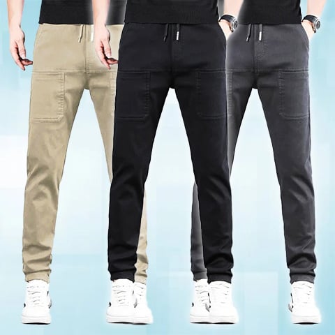 👖50 % DE RÉDUCTION🛠️MultiPants – Pantalon cargo durable avec de multiples poches et une grande élasticité